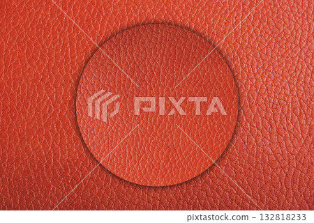 Imitation cowhide texture close up, orange and red cowhide texture can be background 132818233