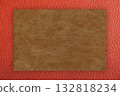 Imitation cowhide texture close up, beige and orange cowhide texture can be background 132818234