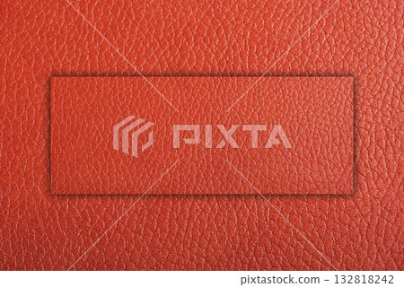 Imitation cowhide texture close up, orange and red cowhide texture can be background 132818242