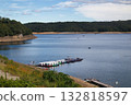 A smelt fishing boat floating on Iruka Pond in Inuyama City, Aichi Prefecture 132818597