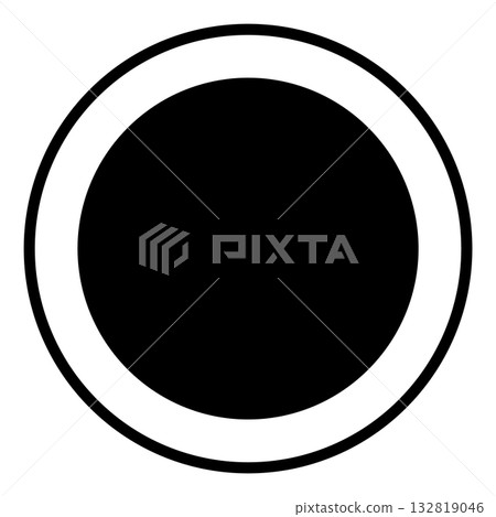 Simple circle on white background 132819046