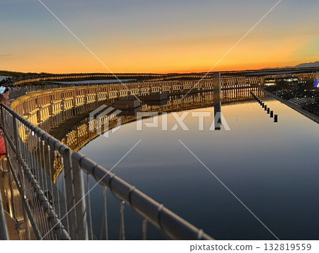 Bridge and sunset 132819559