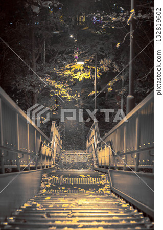 Stairs guided by light 132819602