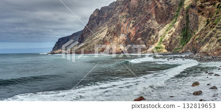 Seaside village and cliffs at Seixal Madeira 132819653