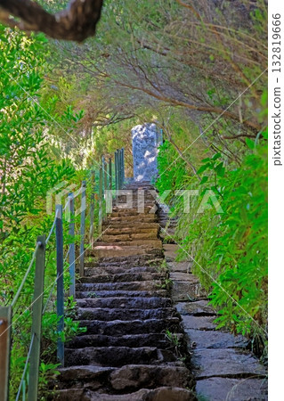 Mountain valley above clouds Madeira 132819666