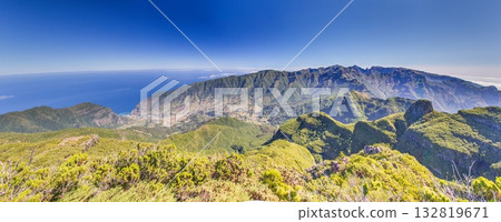 Mountain landscape at Pico Ruivo on Madeira island Mountain landscape at Pico Ruivo on Madeira island 132819671