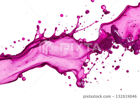 A vibrant splash of pink paint creates dynamic shapes and textures, conveying energy and creativity. A vibrant splash of pink paint creates dynamic shapes and textures, conveying energy and creativity. 132819846