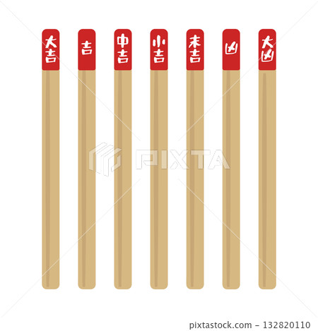 彩券簽、算命紙條插圖套裝 彩券簽、算命紙條插圖套裝 132820110