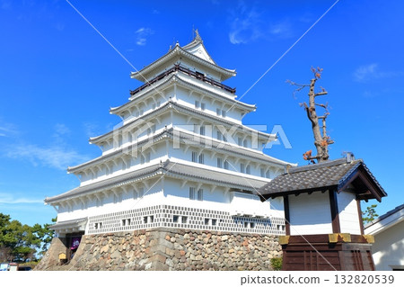 [Nagasaki Prefecture] Shimabara Castle Tower and Clock Tower on a clear day 132820539