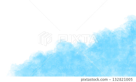 Background illustration of a beach image with light blue watercolor paint smudged 132821005
