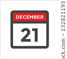 December 21 calendar icon with day of month 132821193