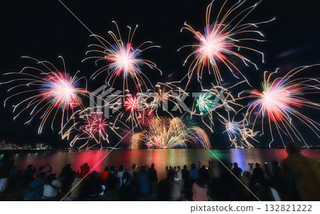 Lake Biwa Autumn Fireworks Light Up the Autumn Night Sky Lake Biwa Autumn Fireworks Light Up the Autumn Night Sky 132821222