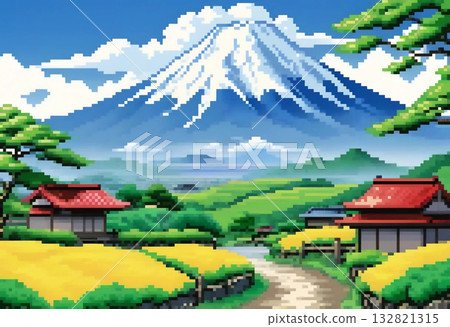 Pixel art style landscape Pixel art style landscape 132821315