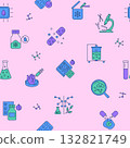 Bio technologies in pharmacology seamless pattern 132821749