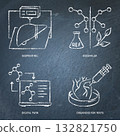 Innovative medicine techniques chalkboard icon set 132821750
