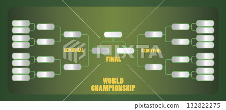 World championship tournament bracket showing final competition stages illustration 132822275