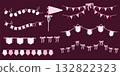 whimsical Pink pennant garland 132822323