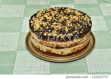 Cake baked at home in the oven. Cake baked at home in the oven. 132822737
