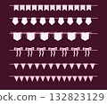 whimsical Pink pennant garland 132823129