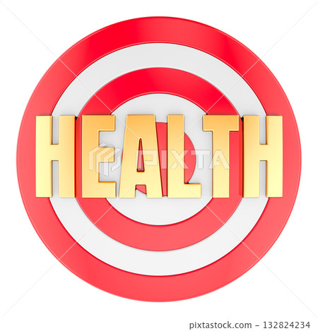 Health target, concept. 3D rendering Health target, concept. 3D rendering 132824234