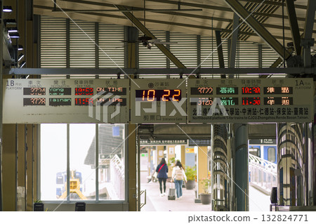 台灣台南沙崙車站出發指示牌 132824771