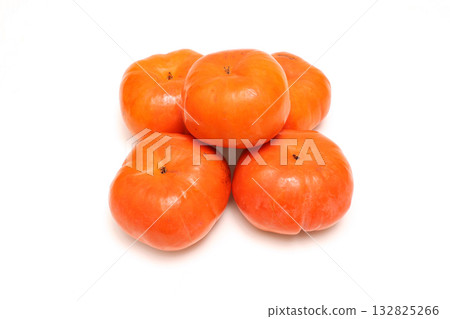 Persimmon on white background Persimmon on white background 132825266