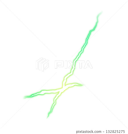 Green lightning bolt on a transparent background 132825275