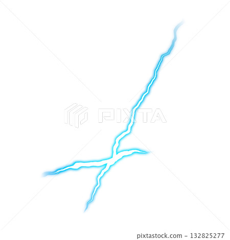 Blue lightning bolt on a transparent background Blue lightning bolt on a transparent background 132825277