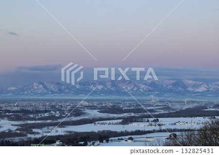 Sunrise and Hidaka Mountains 132825431