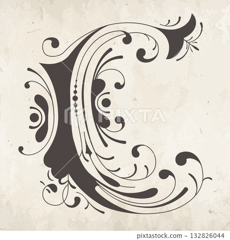 Decorative letter C Decorative letter C 132826044