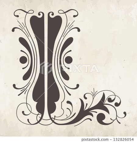 Decorative letter L Decorative letter L 132826054