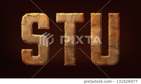 4092 rusty letters STU 4092 rusty letters STU 132826077