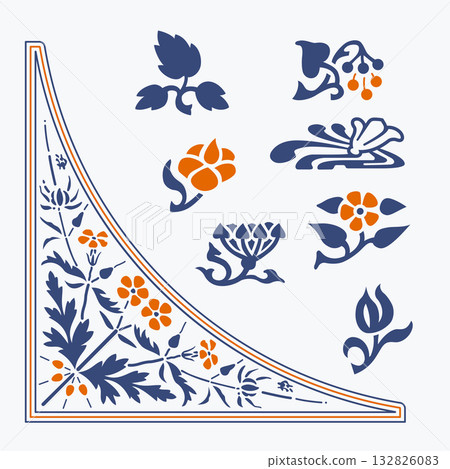 Decorative element. Vector. 132826083