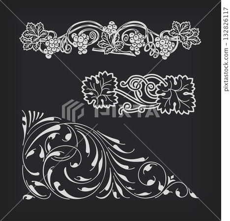 Decorative element. Vector. Decorative element. Vector. 132826117