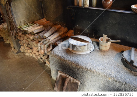 Kamado old-fashioned kitchen 132826735