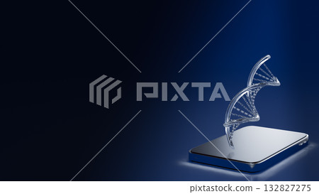 The DNA and Mobile for Sci or technology concept 3d rendering. The DNA and Mobile for Sci or technology concept 3d rendering. 132827275