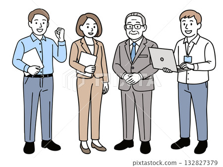 總統及其商務團隊正在使用資訊科技設備 總統及其商務團隊正在使用資訊科技設備 132827379