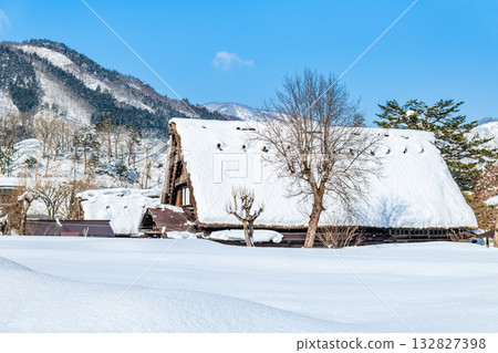 白川鄉和田家宅被雪掩埋 白川鄉和田家宅被雪掩埋 132827398