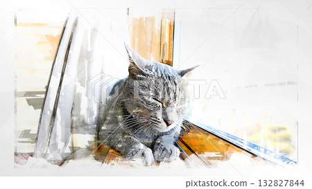 sketch style cat cat cat kijitora gray female female female cat female cat healthy pretty healing sketch style cat cat cat kijitora gray female female female cat female cat healthy pretty healing 132827844