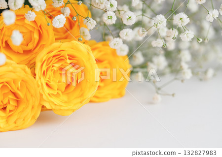 黃玫瑰與滿天星 132827983