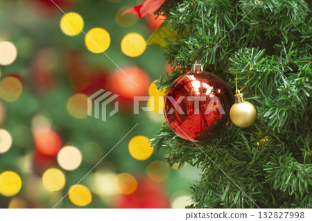 Christmas tree decoration and bokeh 132827998