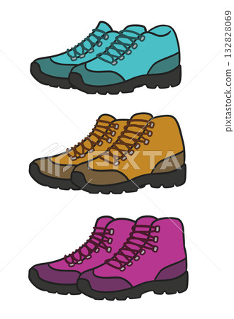 低筒、中幫和高筒健行鞋示意圖 132828069