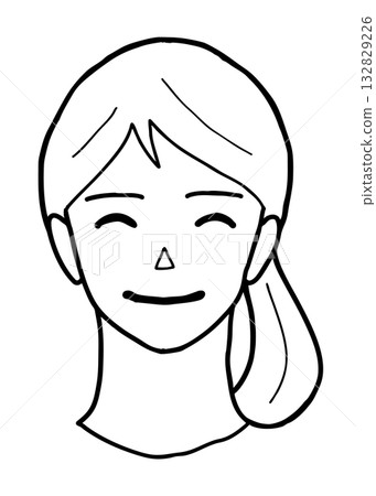 Adult woman vector illustration 1 - Satisfied 132829226