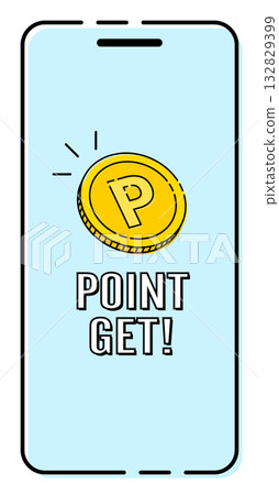 Point activity image smartphone illustration 132829399
