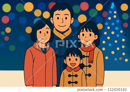 聖誕節全家福 聖誕節全家福 132830182
