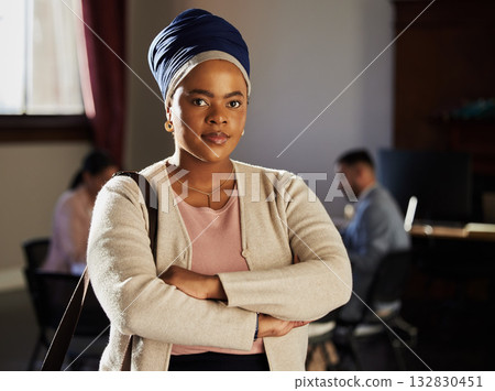 Law firm portrait, meeting and woman confident for business work, legal consultation or team contract negotiation. Justice advisor, government or African manager, lawyer or attorney with crossed arms Law firm portrait, meeting and woman confident for business work, legal consultation or team contract negotiation. Justice advisor, government or African manager, lawyer or attorney with crossed arms 132830451