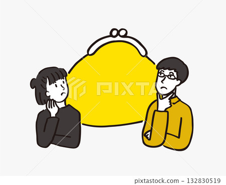 幾個考慮錢的插圖 132830519