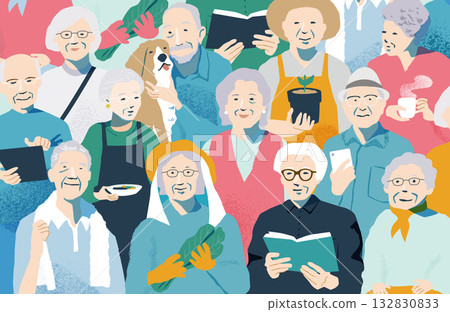Senior's purpose in life image illustration Senior's purpose in life image illustration 132830833