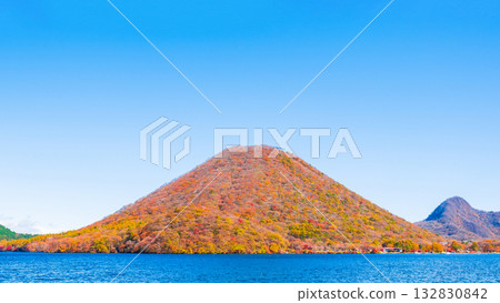 Mount Haruna, Lake Haruna, and Mount Haruna Fuji (Autumn) 132830842