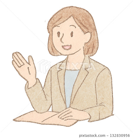 水彩風格的插圖,描繪了一位女士在會議上講解,一位女商務人士認真地解釋,一位溫柔的女士正在講話。 水彩風格的插圖,描繪了一位女士在會議上講解,一位女商務人士認真地解釋,一位溫柔的女士正在講話。 132830956